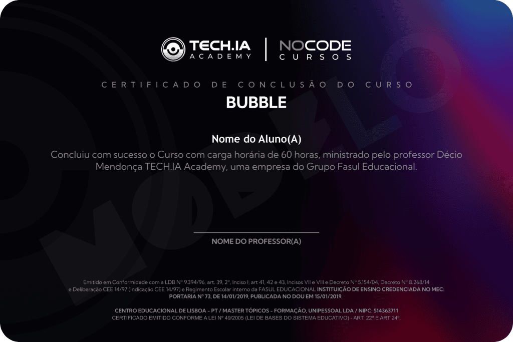 Certificado de Curso NoCode